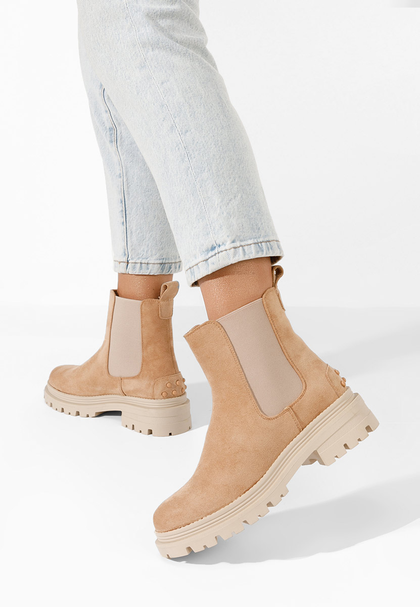 Khaki botki chelsea Sallia