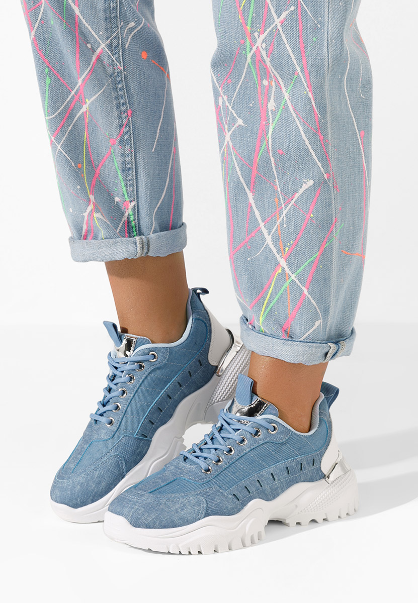 Niebieskie sneakersy damskie Eniora