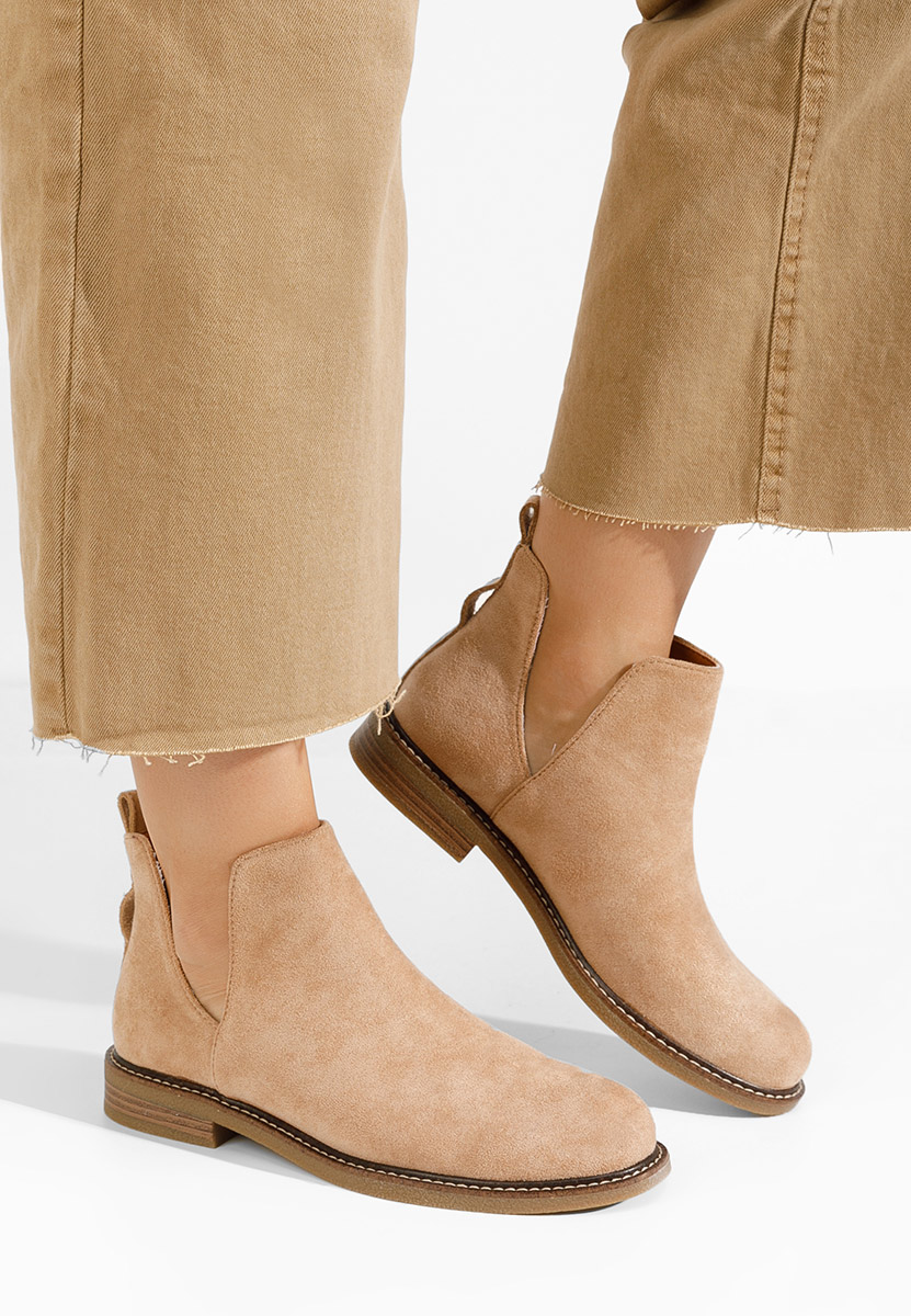 Khaki botki damskie jesienne Aurisa