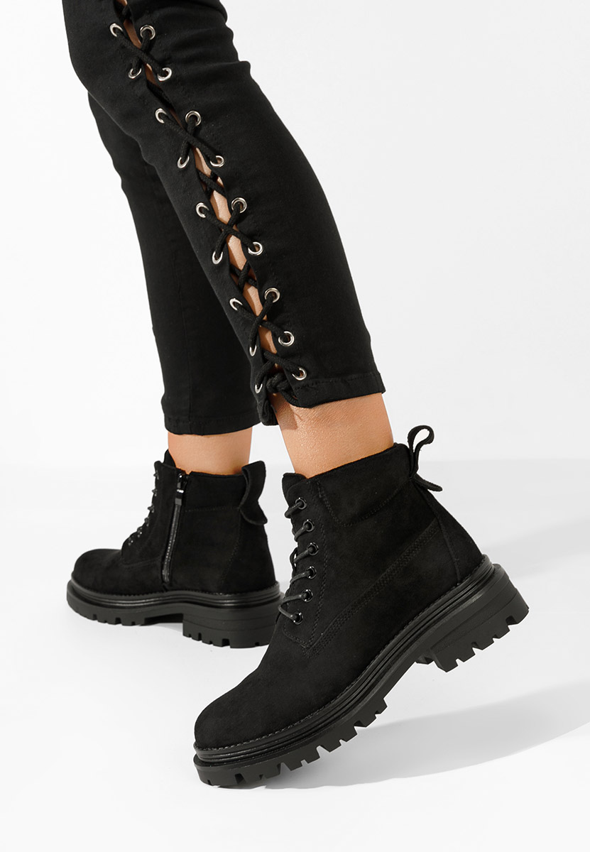 Czarne trapery damskie Sedria