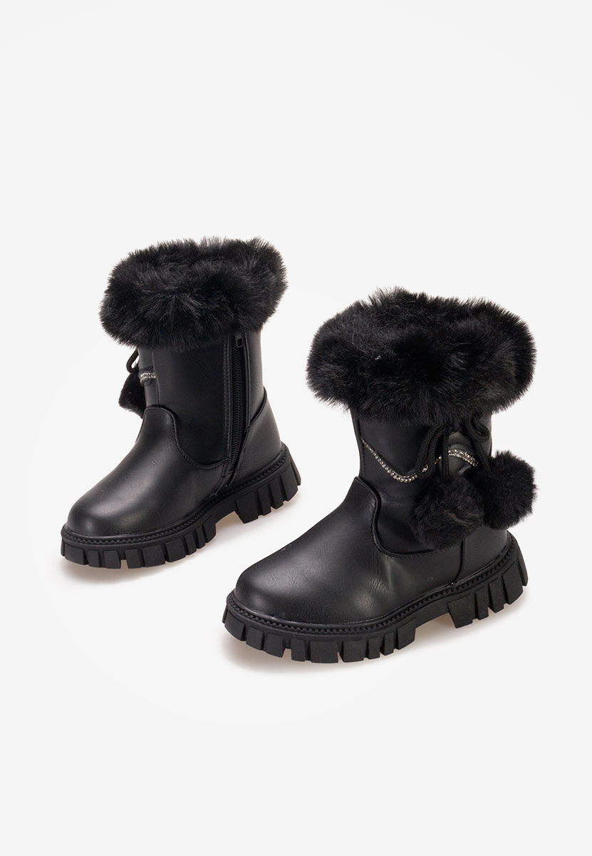 Czarne kozaki dziewczęce Aspen