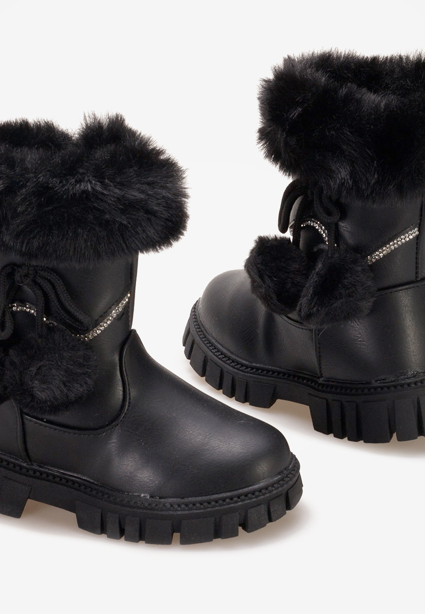 Czarne kozaki dziewczęce Aspen