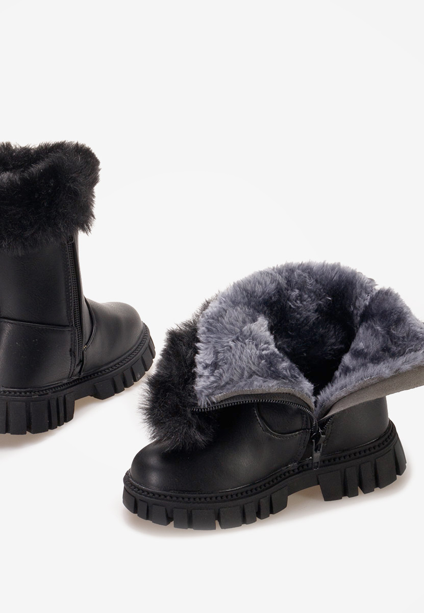 Czarne kozaki dziewczęce Aspen