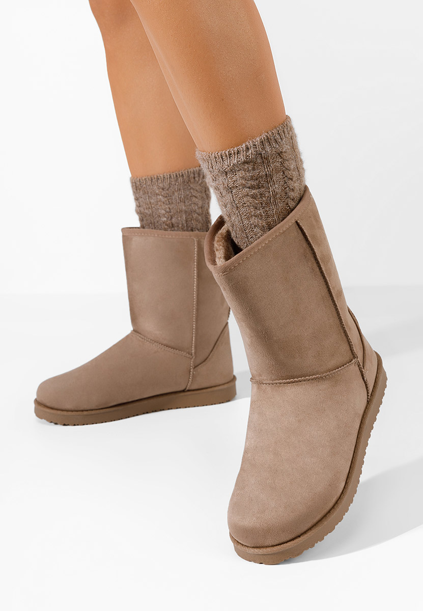 Camelowe śniegowce damskie Ozira  kaki