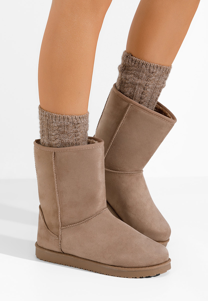 Camelowe śniegowce damskie Ozira  kaki