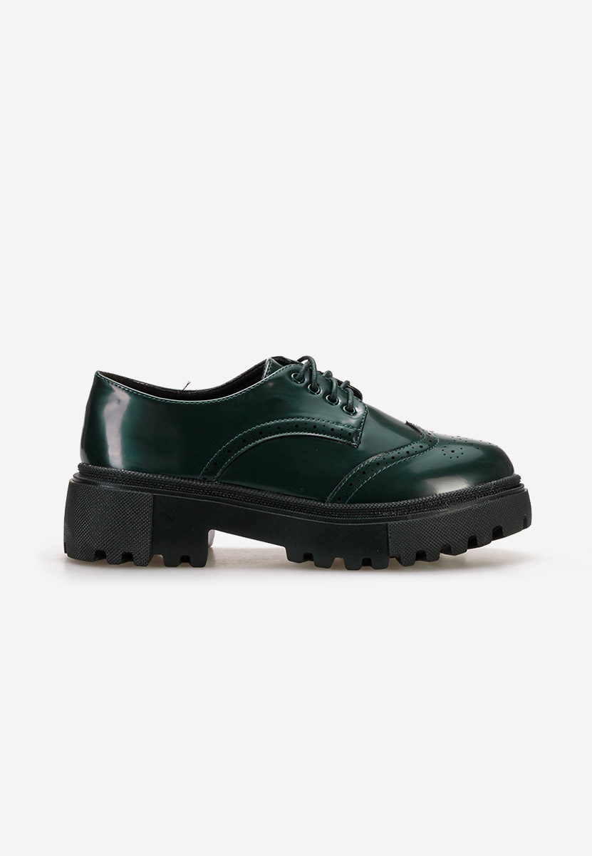 Zielone brogues damskie Sidoma