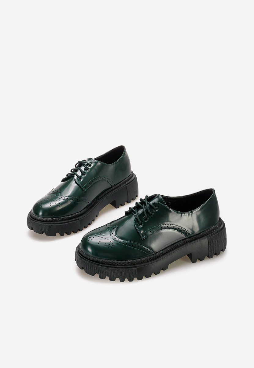 Zielone brogues damskie Sidoma