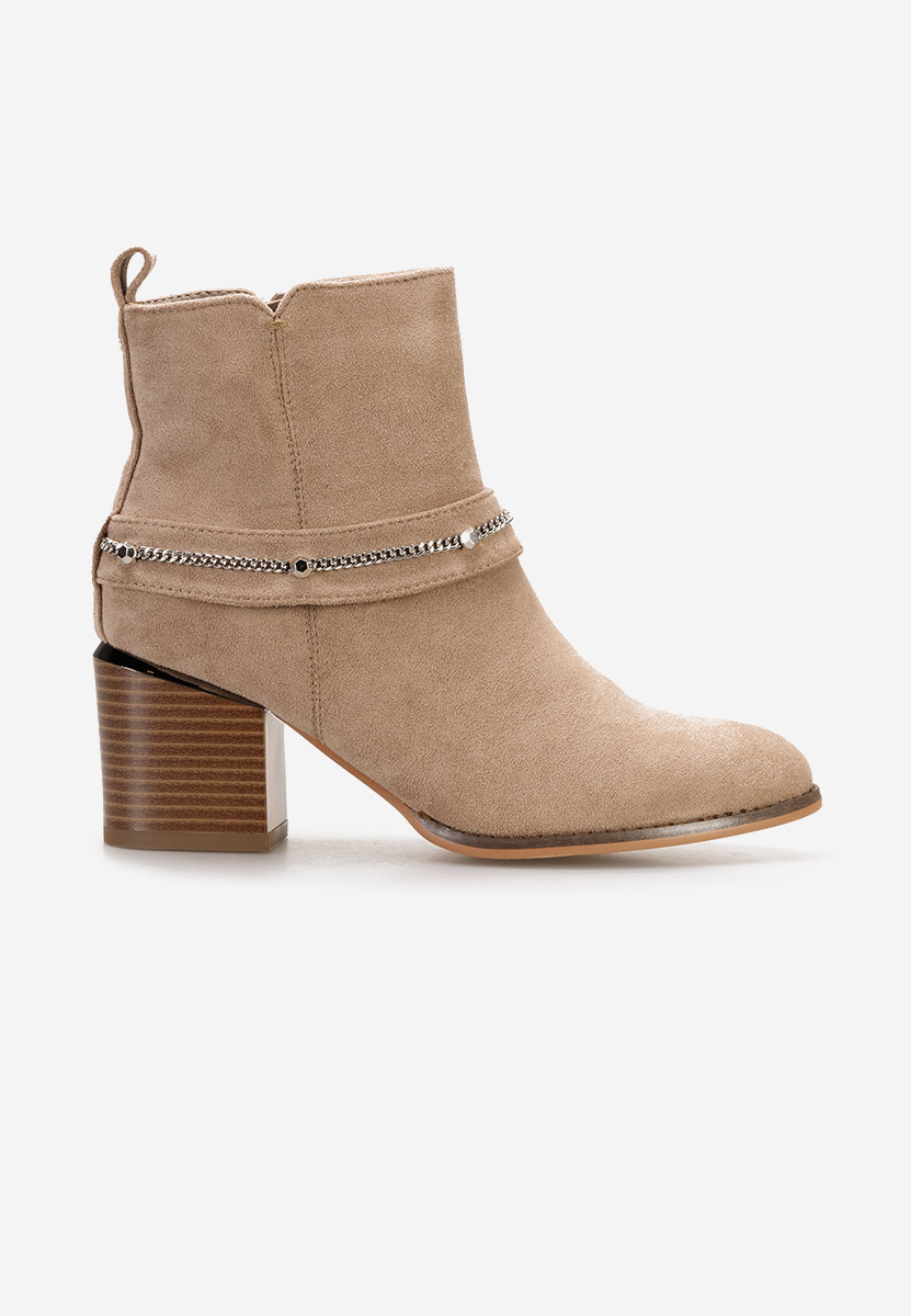 Khaki botki na słupku Katilea
