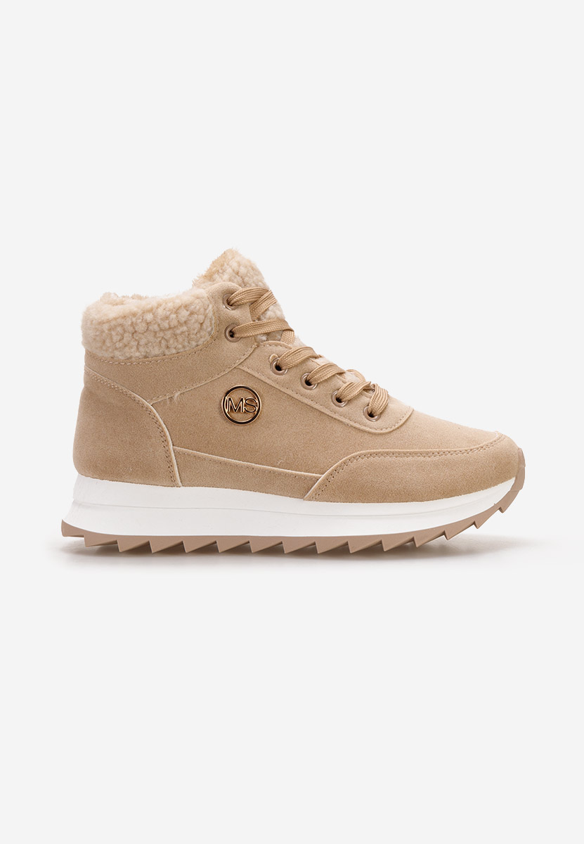 Khaki zimowe sneakersy damskie Avilma