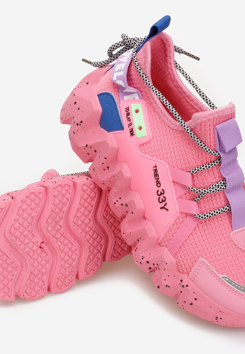 Fuksjowe sneakersy damskie Caledonia
