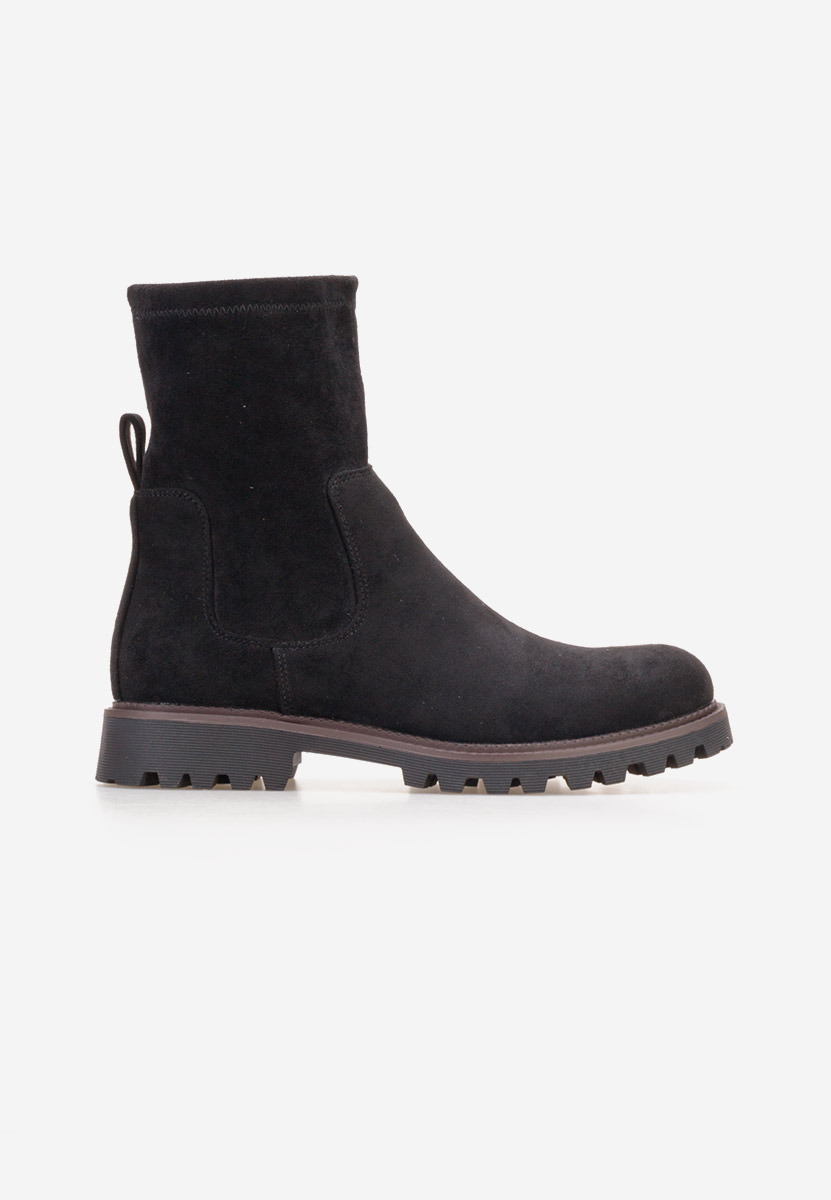 Czarne botki płaskie Javana