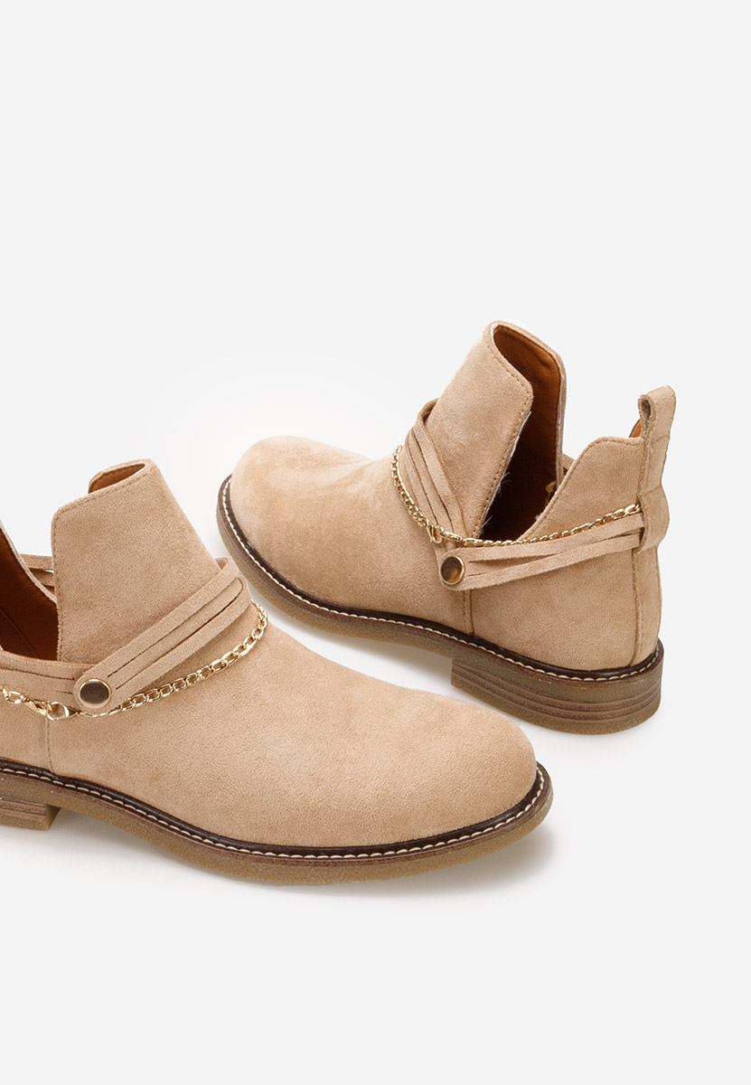 Khaki botki damskie jesienne Aurisa