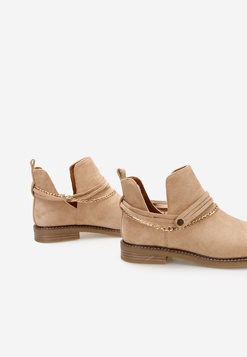 Khaki botki damskie jesienne Aurisa