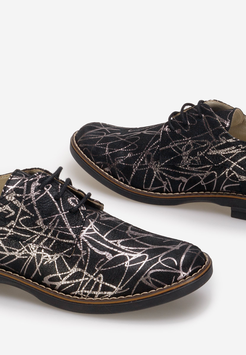 Wielokolorowy oxfordy damskie skórzane Otivera V12