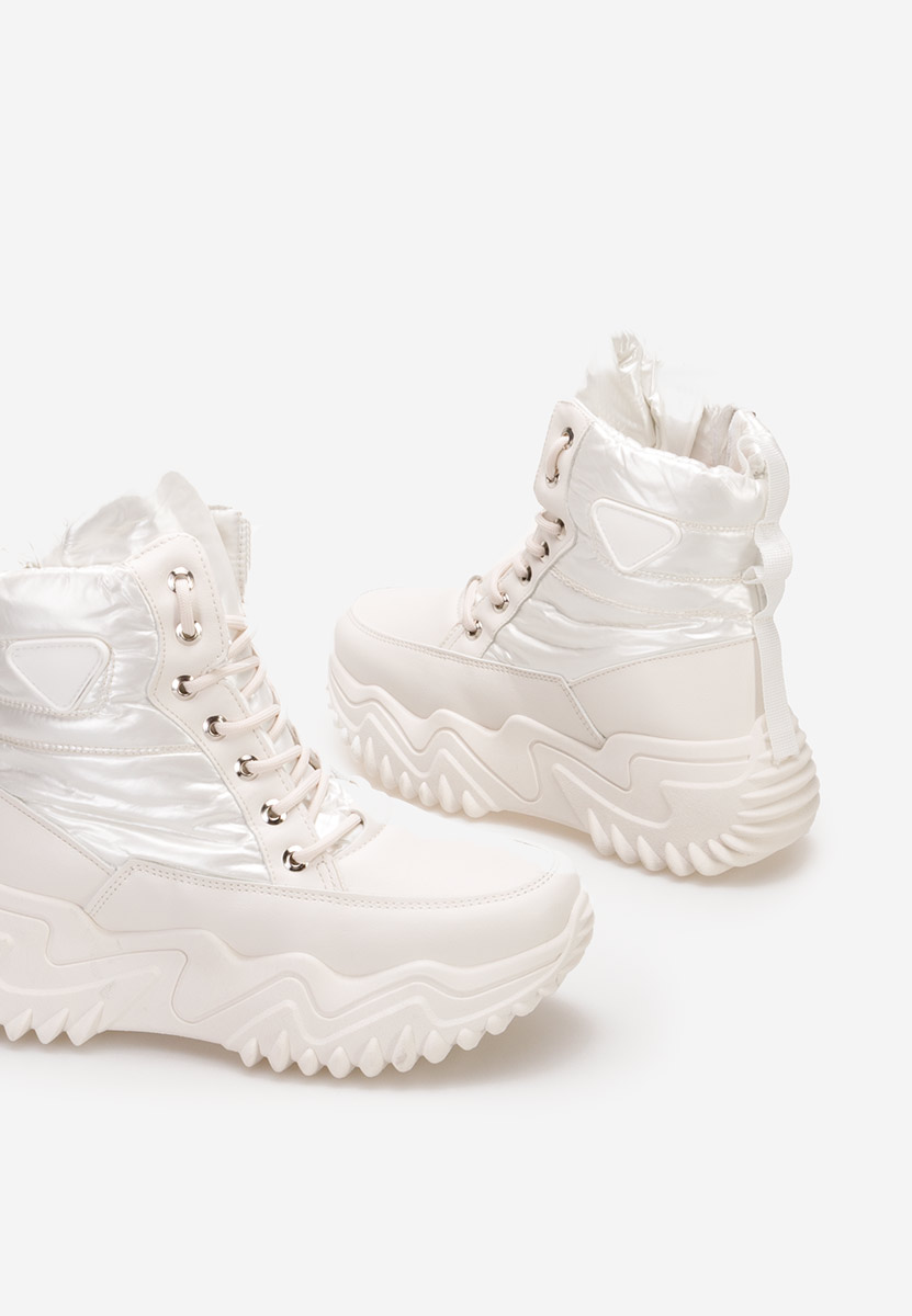 Beżowe zimowe sneakersy damskie Nalonia Beżowe zimowe sneakersy damskie Nalonia