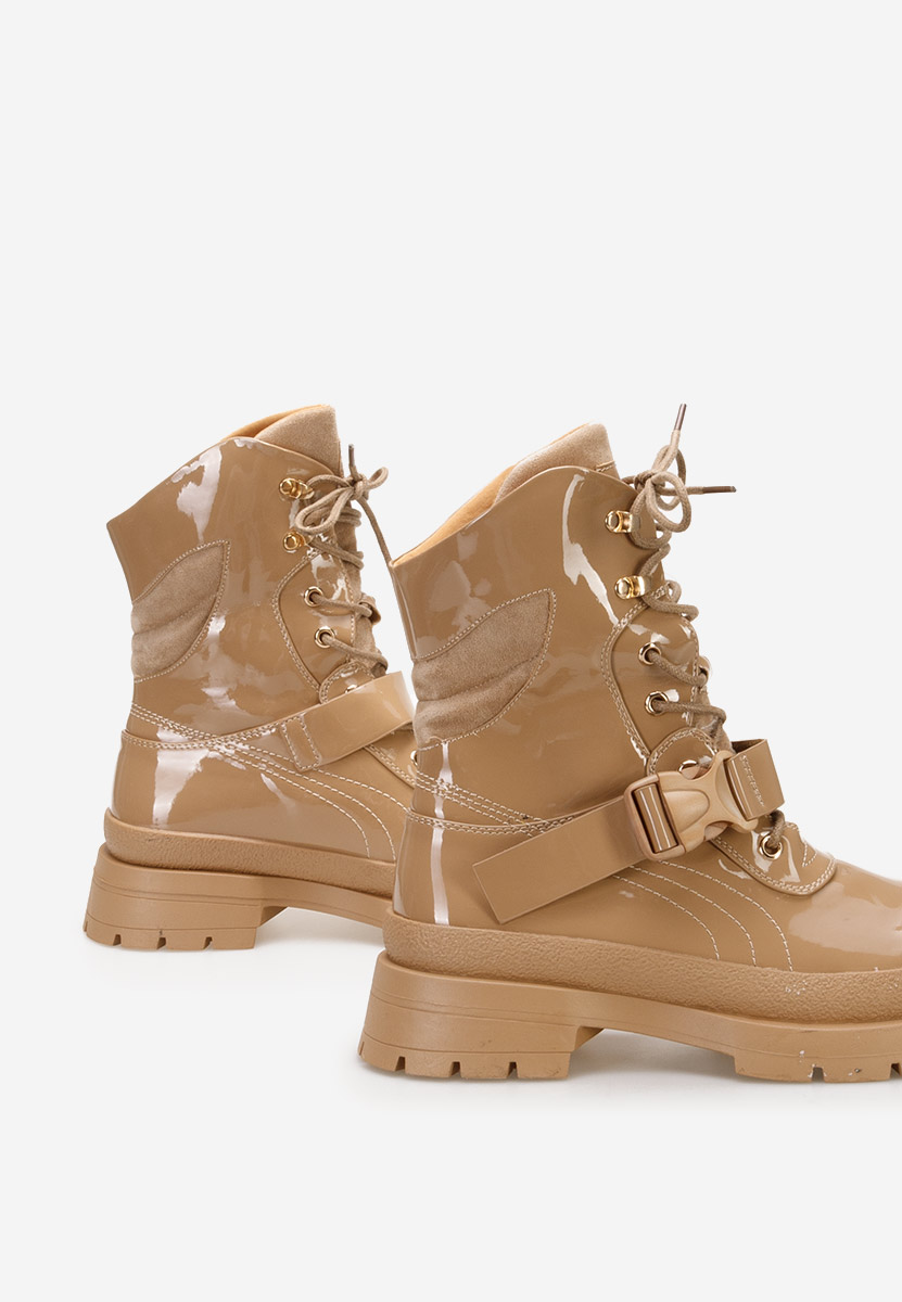 Khaki botki na platformie Zimora