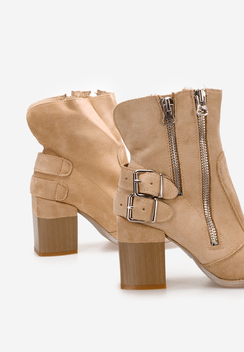 Khaki botki na słupku Laroya V2