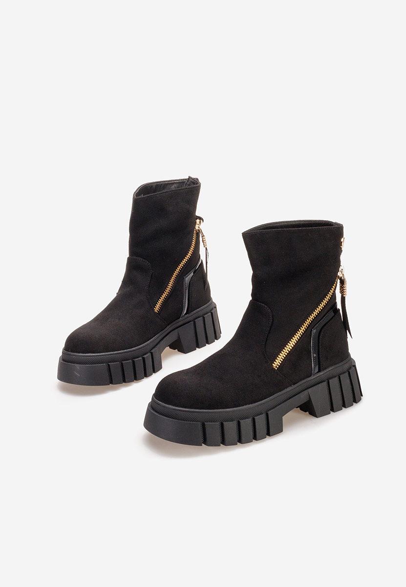 Czarne botki płaskie Tovega V2