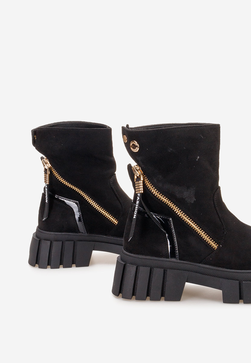 Czarne botki płaskie Tovega V2