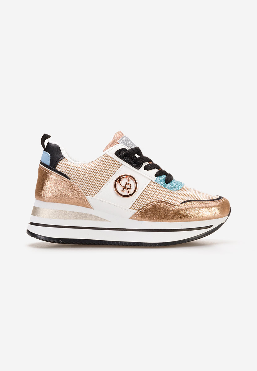 Szampańskie sneakersy na koturnie Zarida V2
