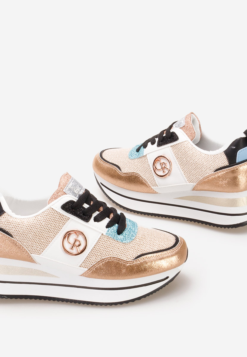 Szampańskie sneakersy na koturnie Zarida V2