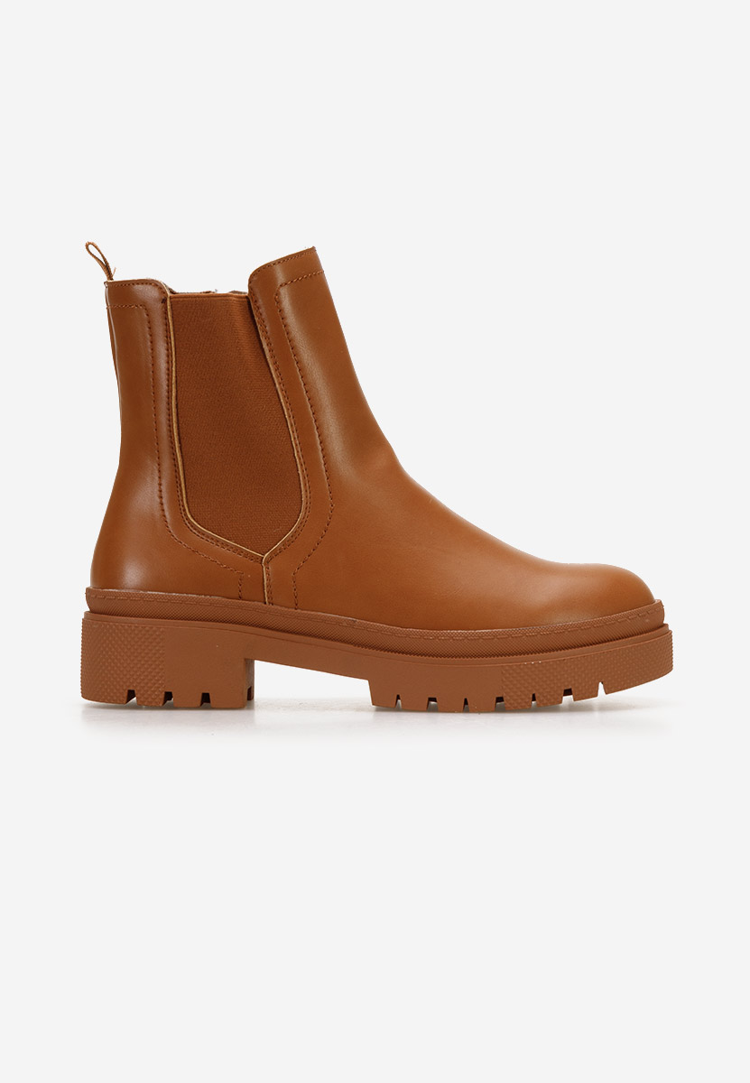 Camelowe botki chelsea Eledia