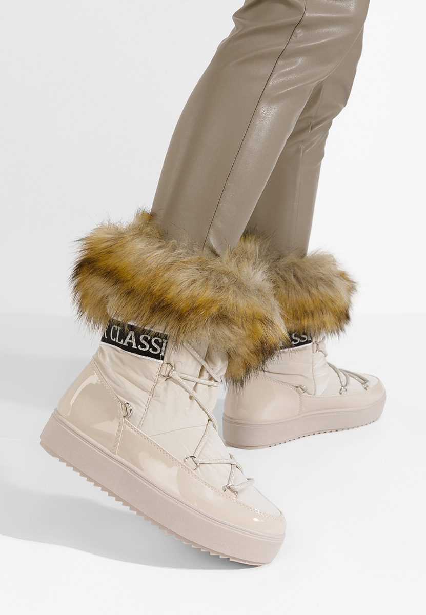 Beżowe śniegowce damskie Erenya