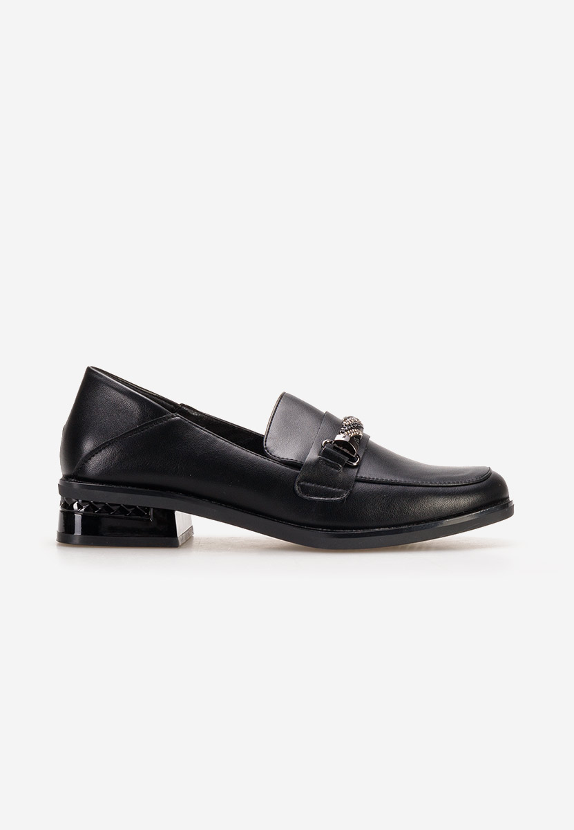Czarne eleganckie mokasyny damskie Bagatelle