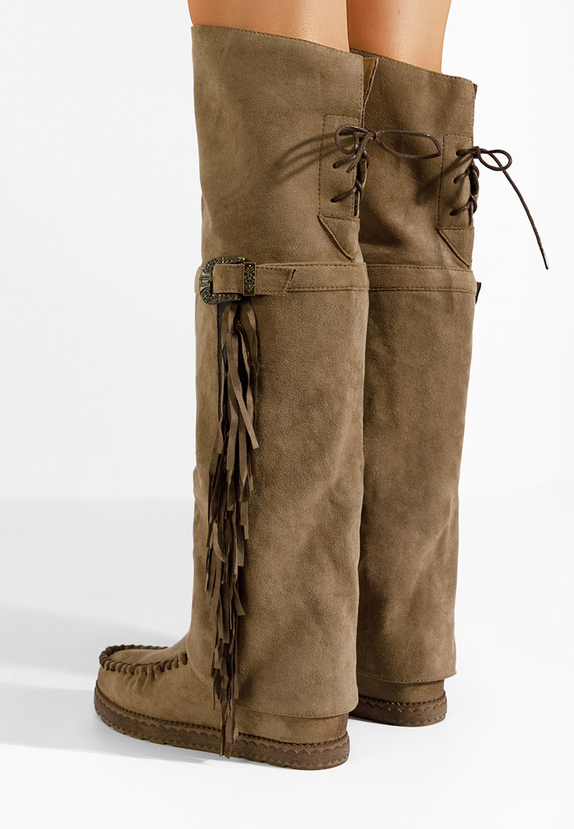 Khaki kozaki mocc Spirito