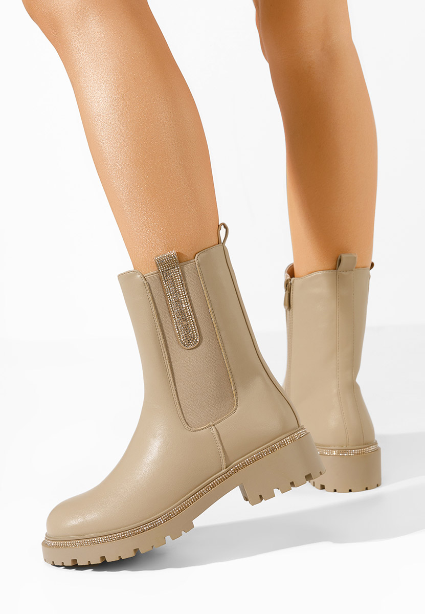 Khaki botki chelsea Nellie