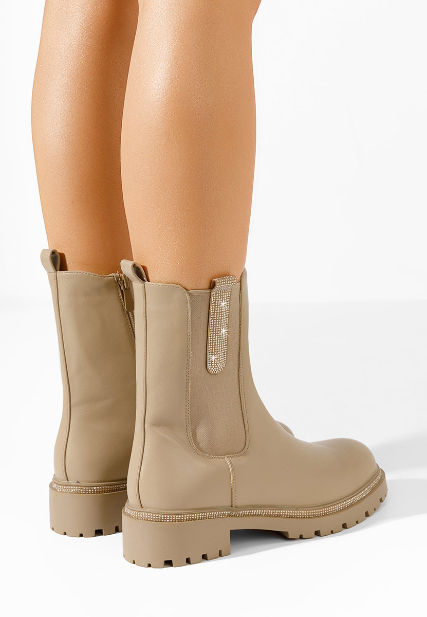 Khaki botki chelsea Nellie