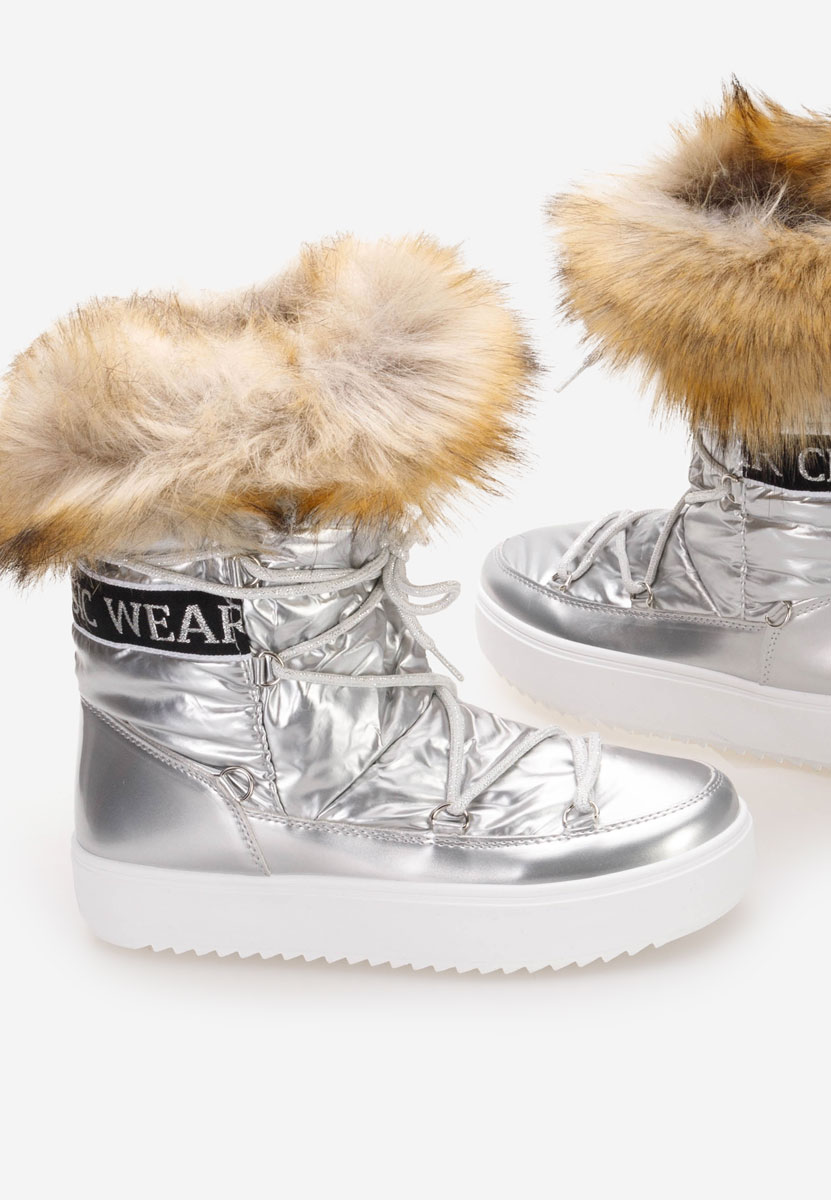 Srebrne śniegowce damskie Erenya