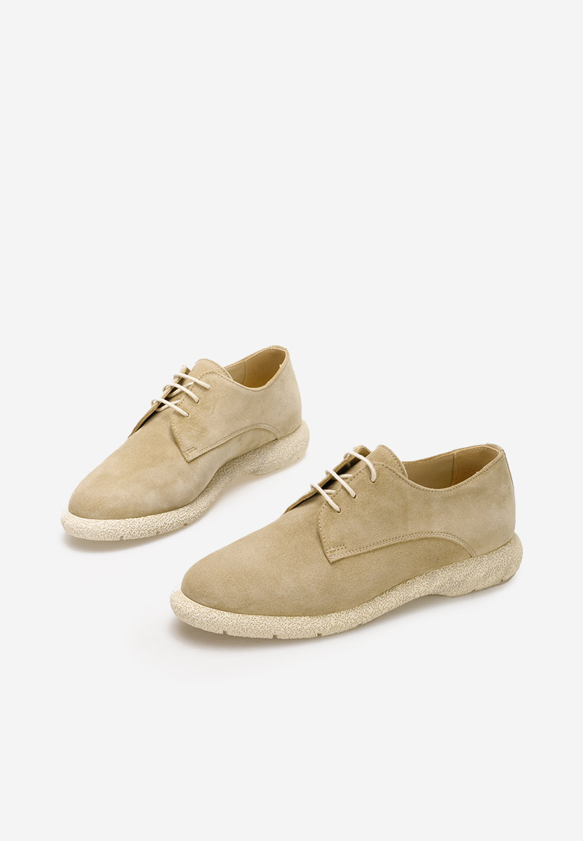 Beżowe półbuty damskie skórzane Karysa V2