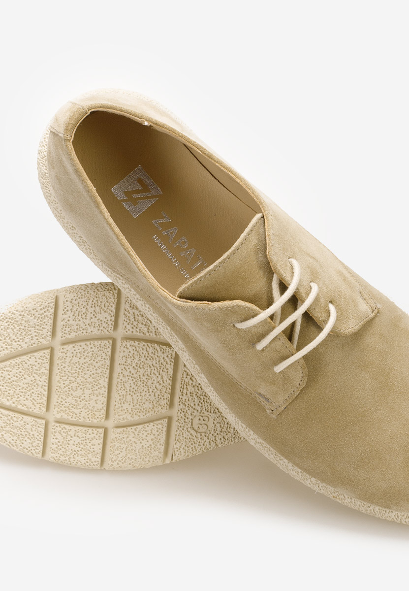 Beżowe półbuty damskie skórzane Karysa V2