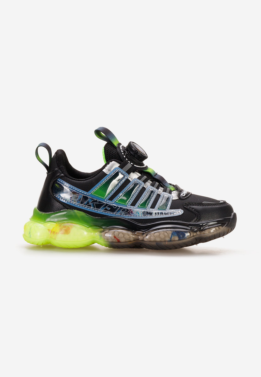 Czarne sneakersy chłopięce Leland