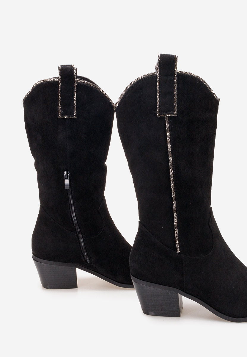 Czarne kozaki kowbojki damskie Noemi