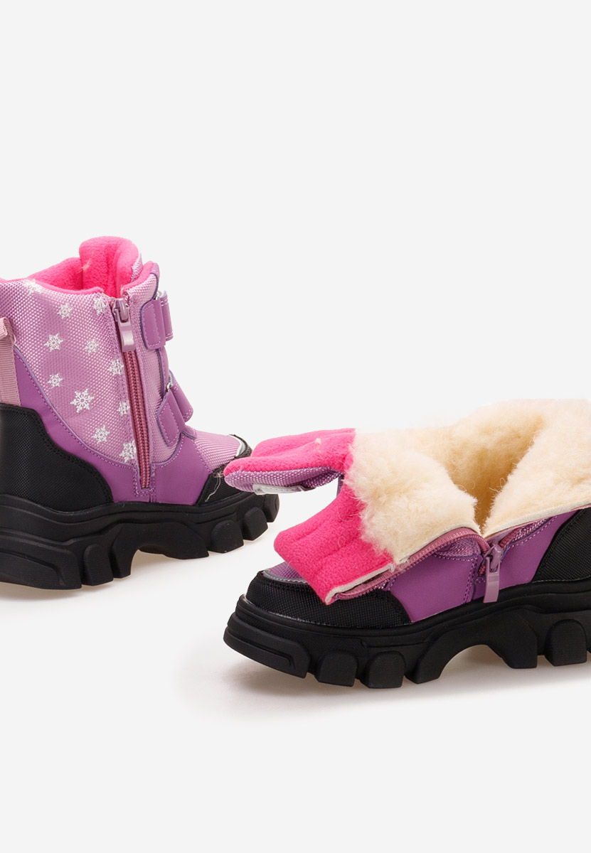 Fioletowe botki dziewczęce Mendoza
