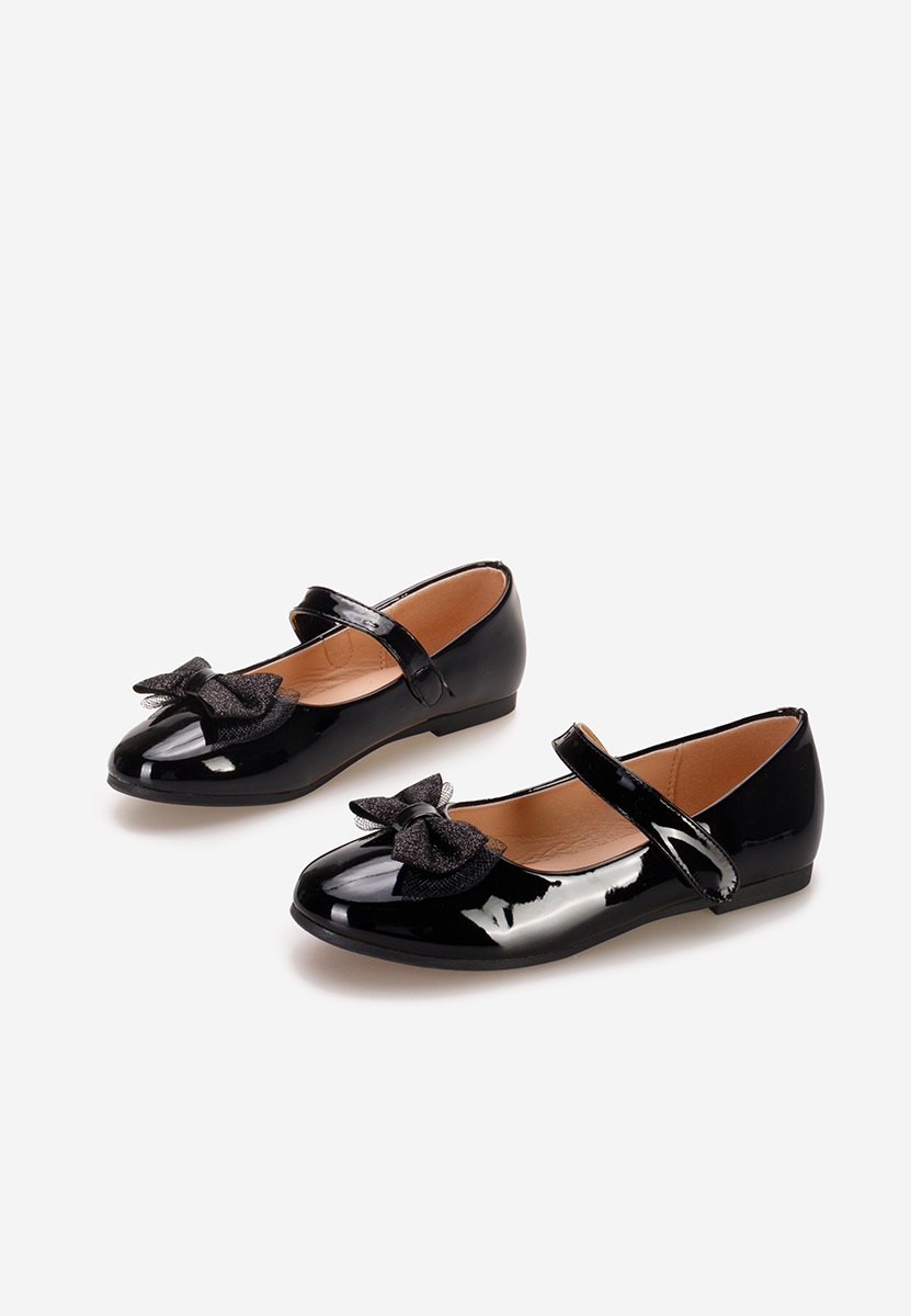 Czarne półbuty dziewczęce Harvana