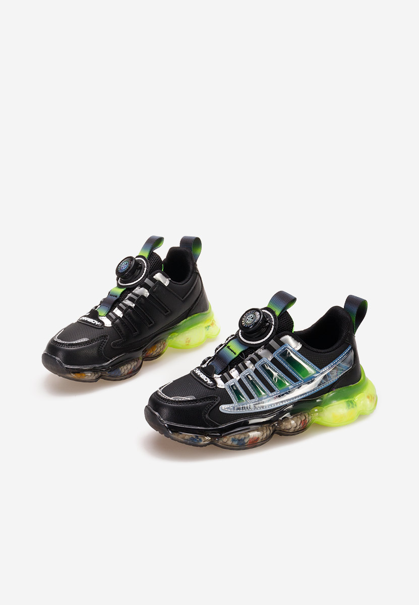 Czarne sneakersy chłopięce Leland