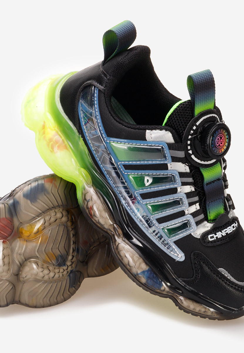 Czarne sneakersy chłopięce Leland