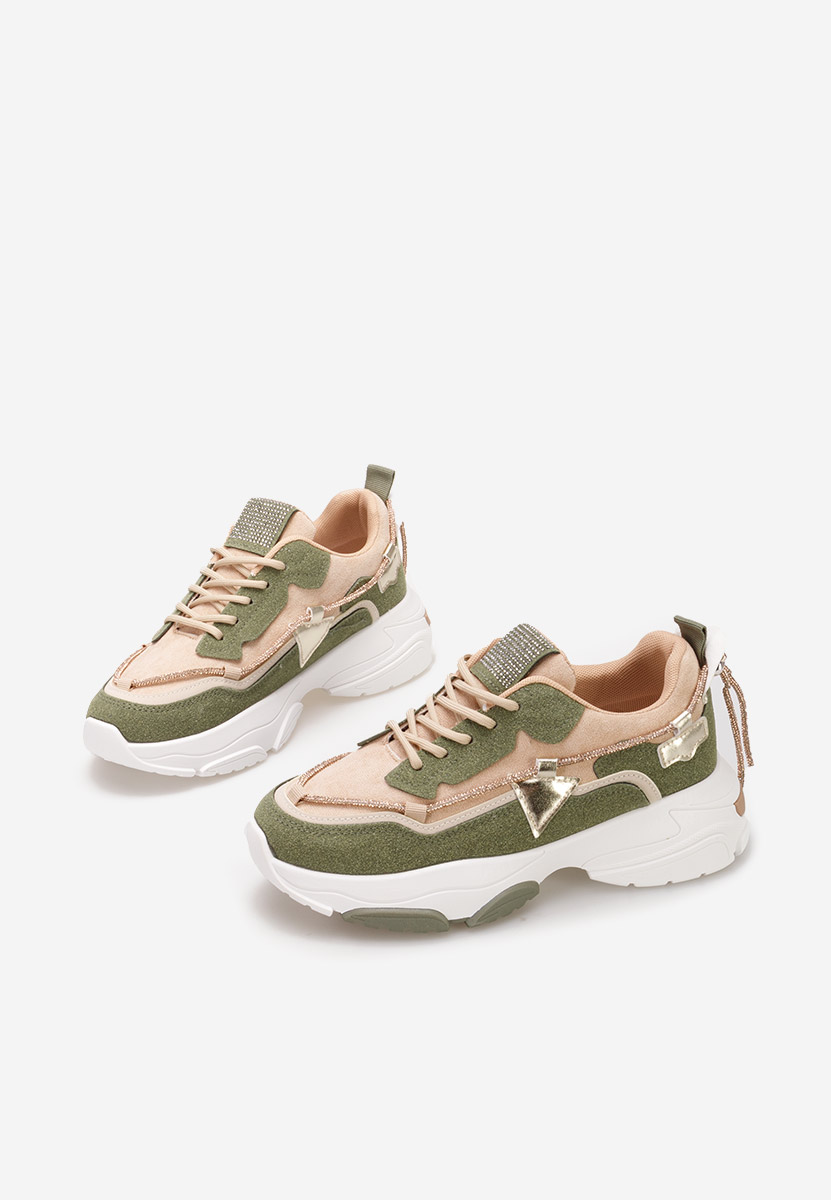 Zielone sneakersy damskie Livena