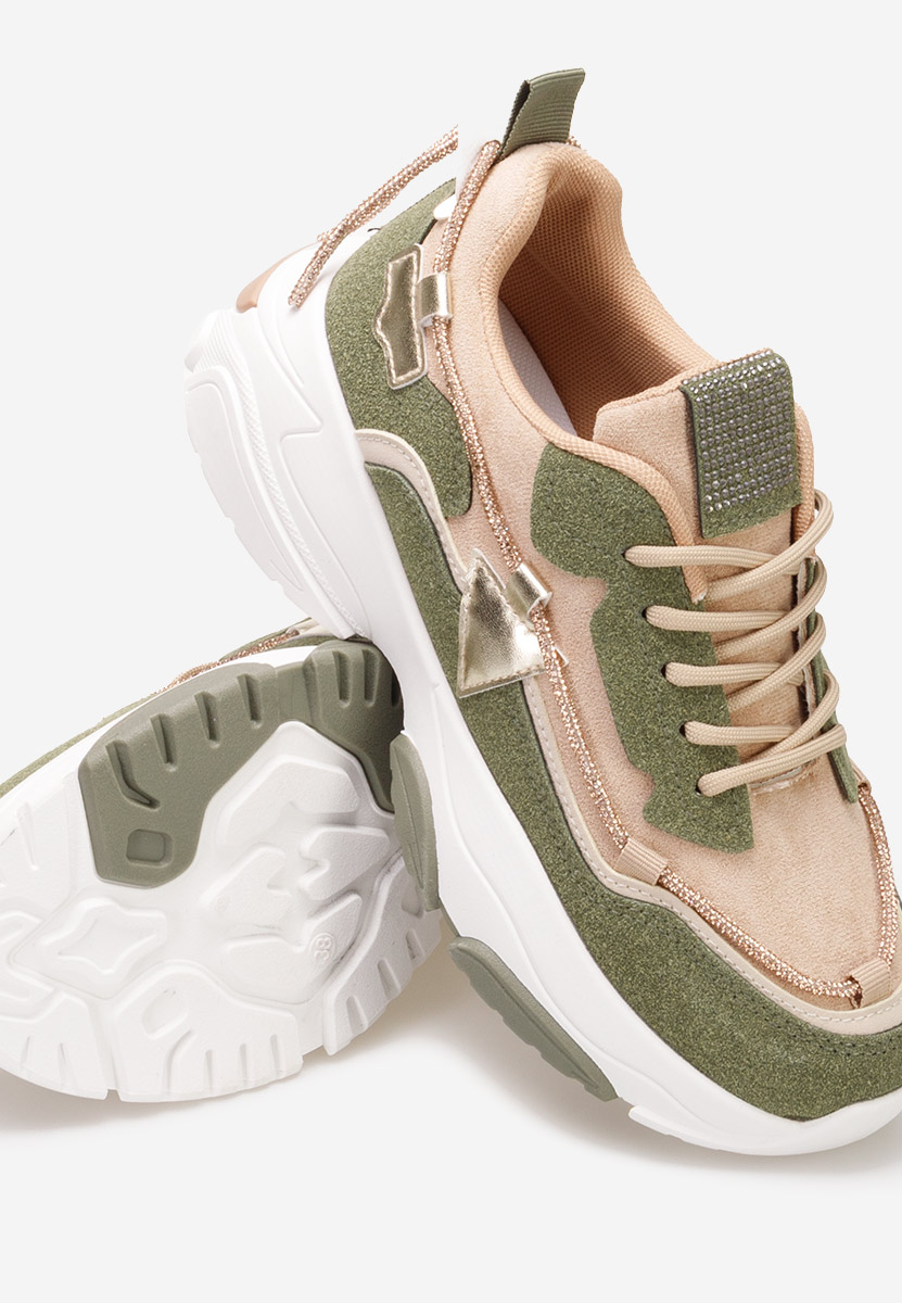 Zielone sneakersy damskie Livena