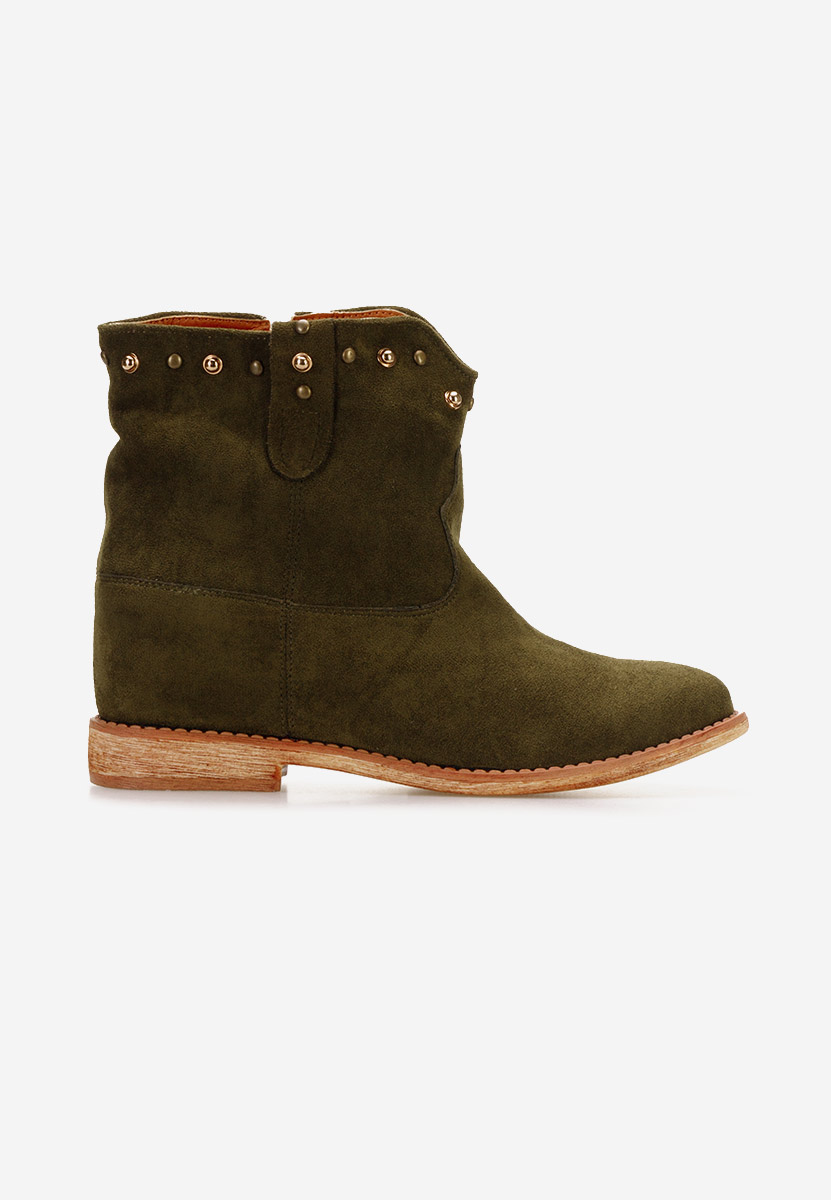 Zielone botki na koturnie Medova V4
