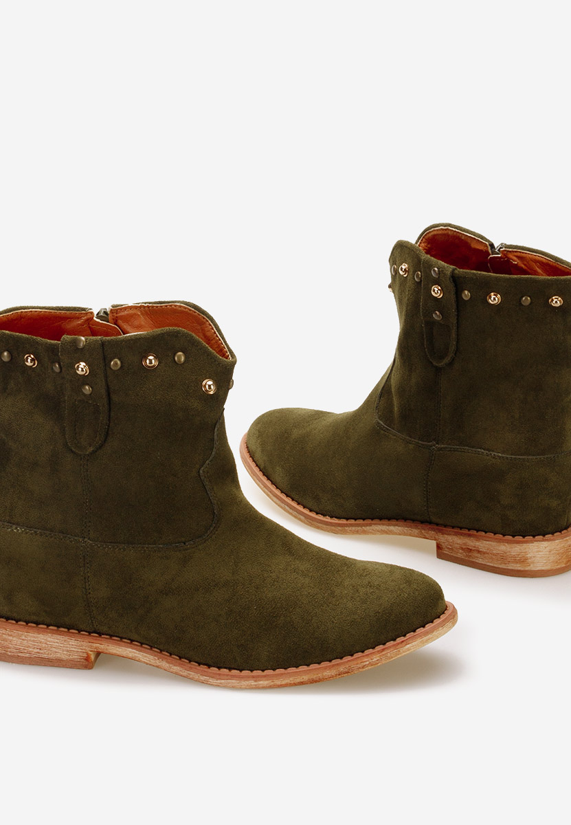 Zielone botki na koturnie Medova V4