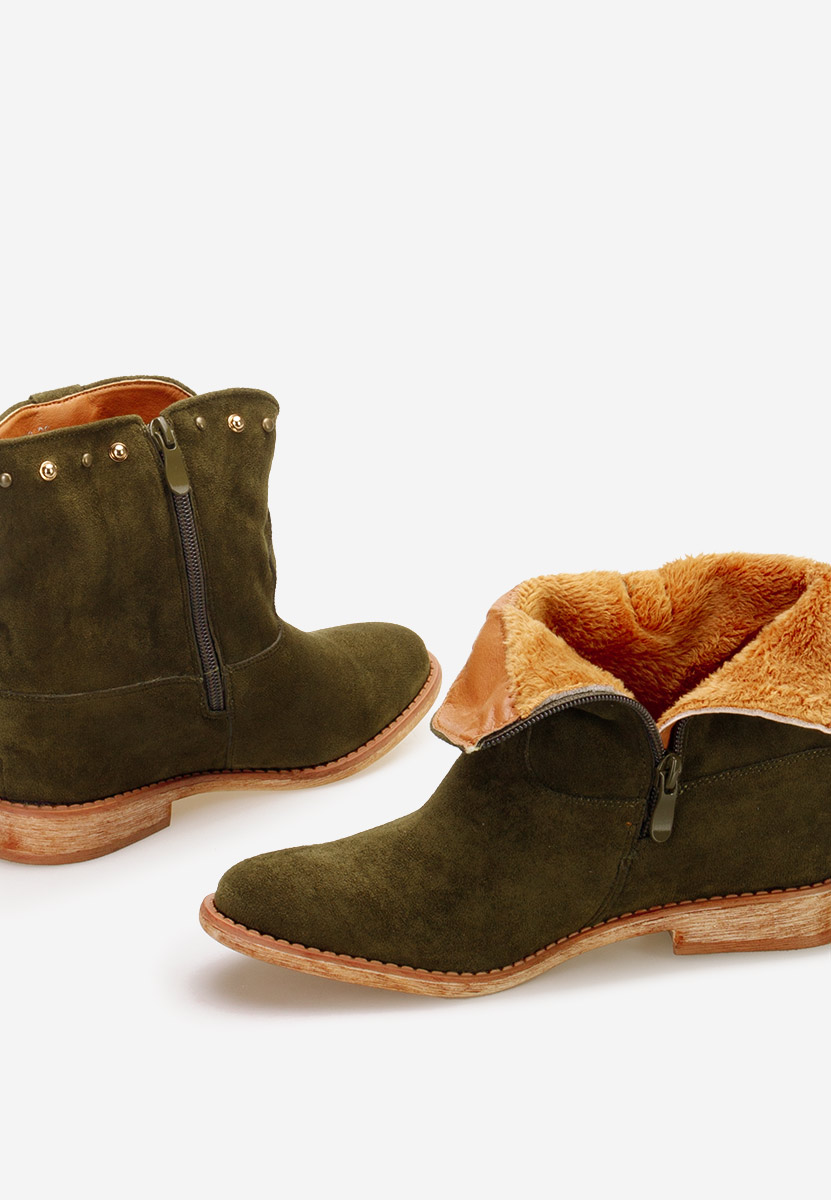 Zielone botki na koturnie Medova V4