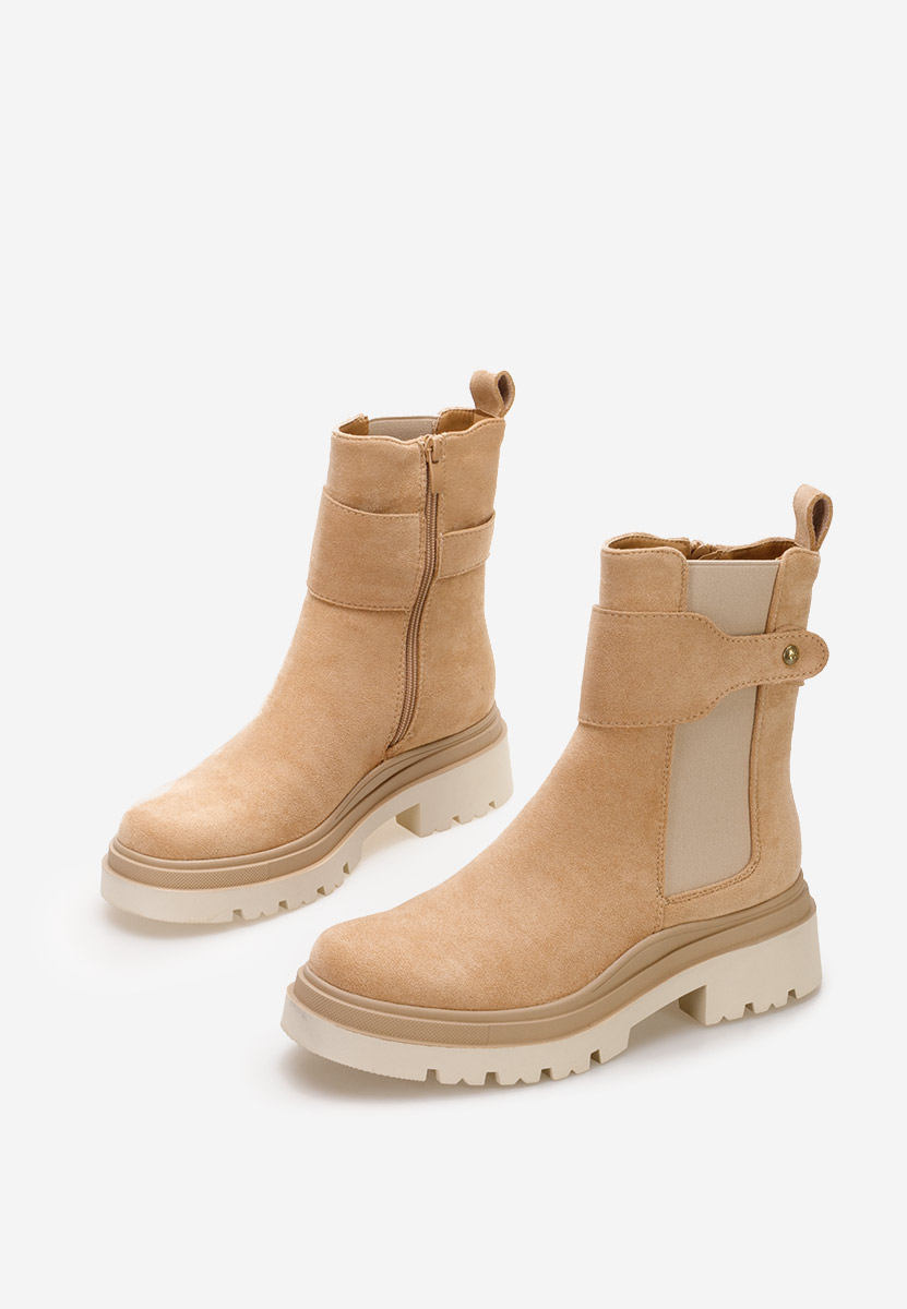 Khaki kozaki damskie Kenyra