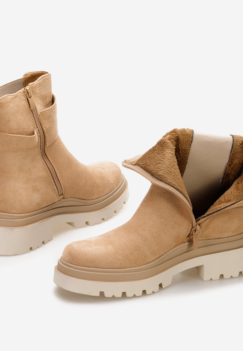 Khaki kozaki damskie Kenyra