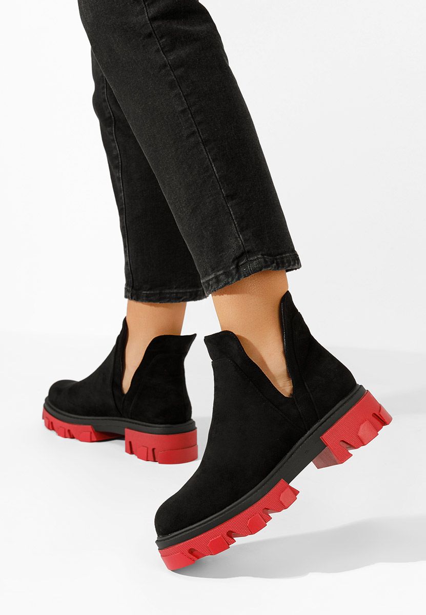 Czarne botki damskie jesienne Lebrisa V3