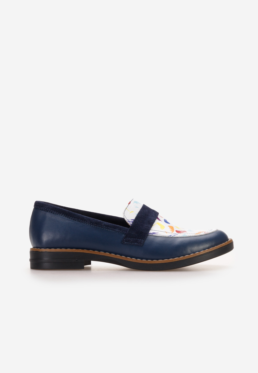 Granatowe loafers damskie Aleda V4