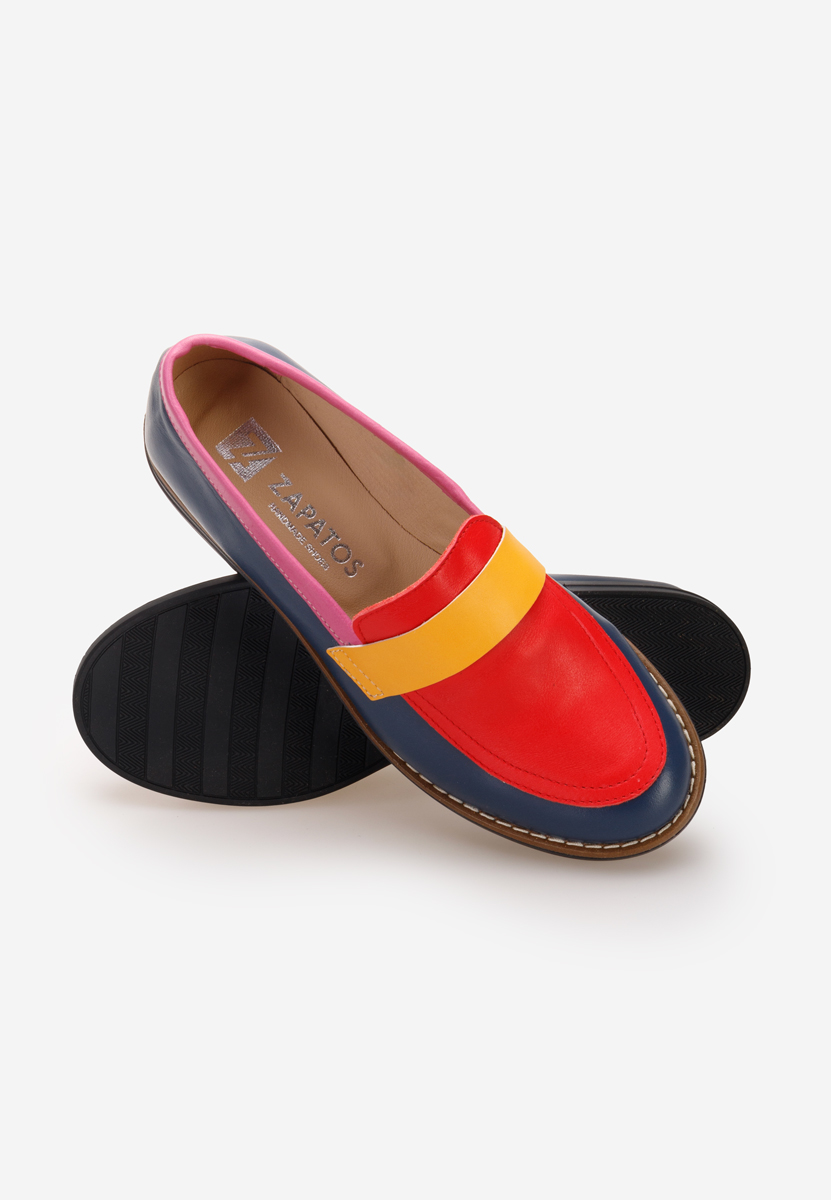 Wielokolorowy loafers damskie Aleda V3